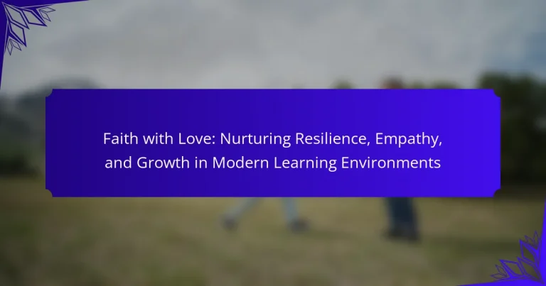Faith with Love: Nurturing Resilience, Empathy, and Growth in Modern Learning Environments