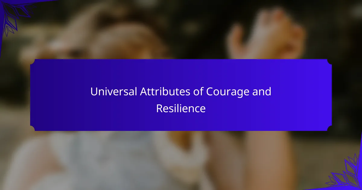 Universal Attributes of Courage and Resilience