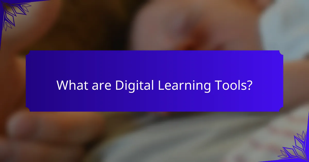 What are Digital Learning Tools?