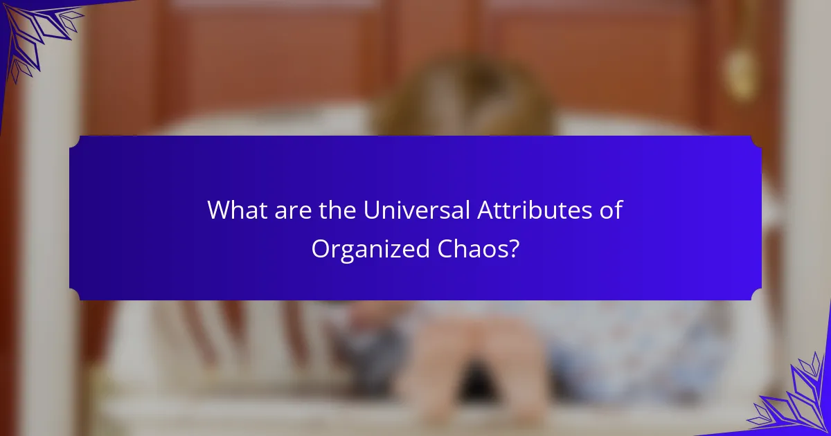 What are the Universal Attributes of Organized Chaos?